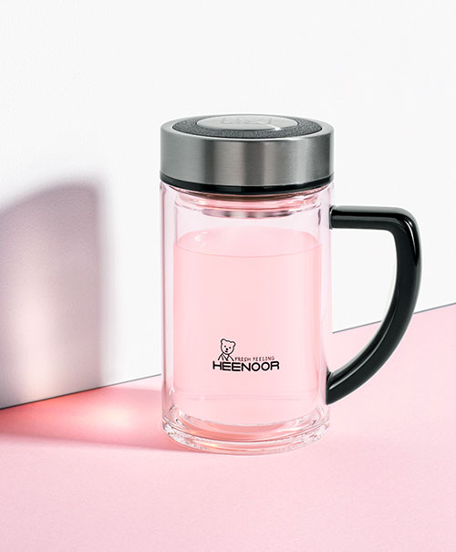 带柄沏茶双层玻璃杯